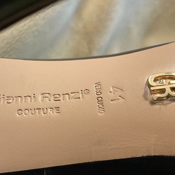 GIANNI RENZI BLACK PATENT LEATHER PUMPS SIZE 41 EU - Picture 10 of 11